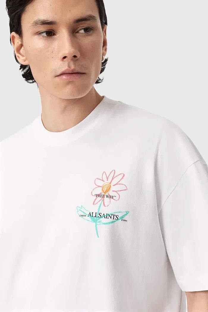 AllSaints Erkek Pamuklu Oversize Tişört CRAYO