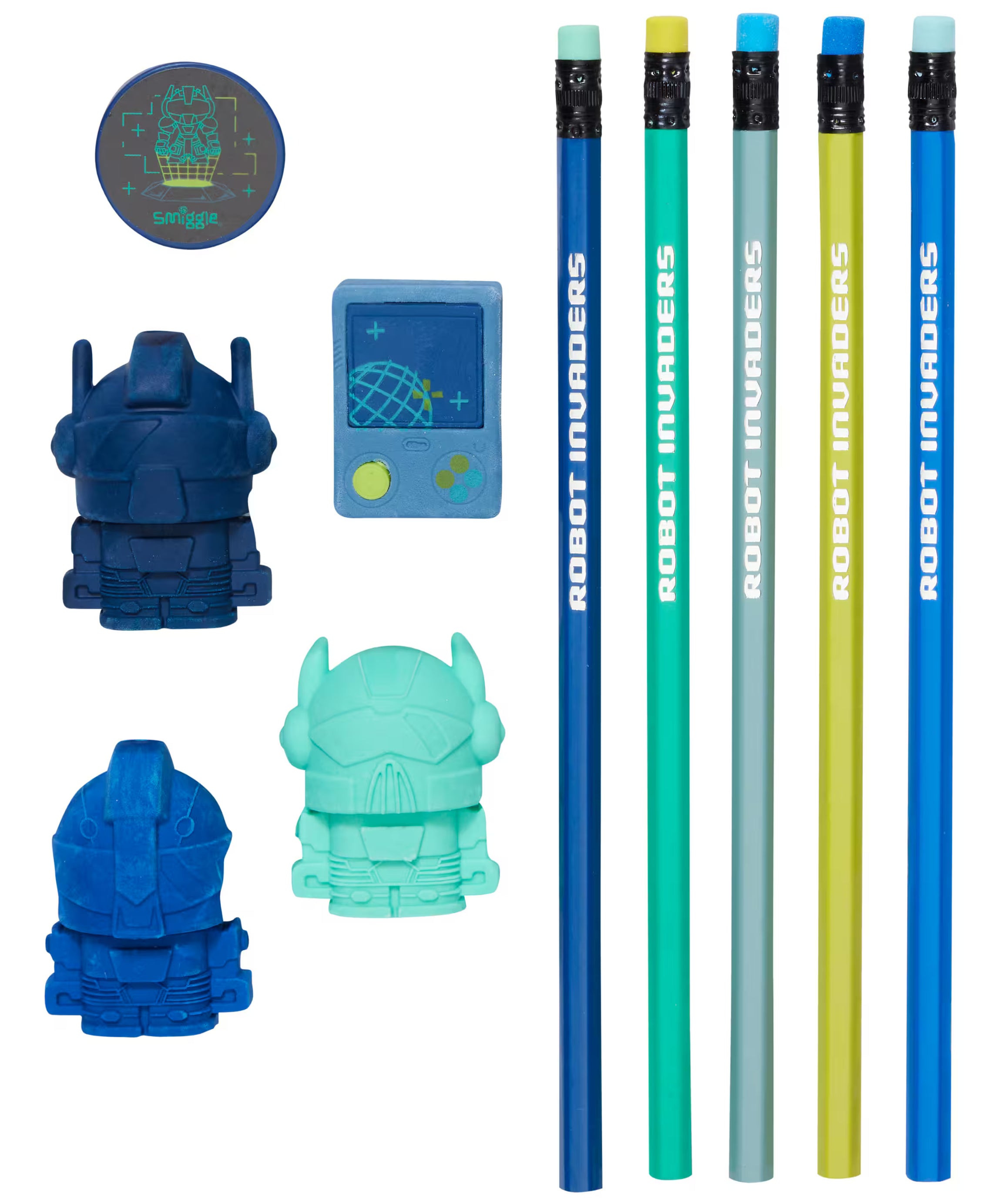 Smiggle - Vision Silgi ve Kalem Seti - Dinossi