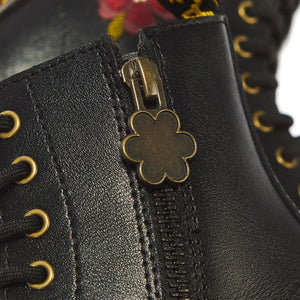Dr Martens - 1460 J Bağcıklı Çiçekli Botlar | Siyah