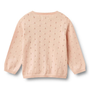 Wheat - Maia Bio-Baumwoll-Baby-Strickjacke | Hellpuder