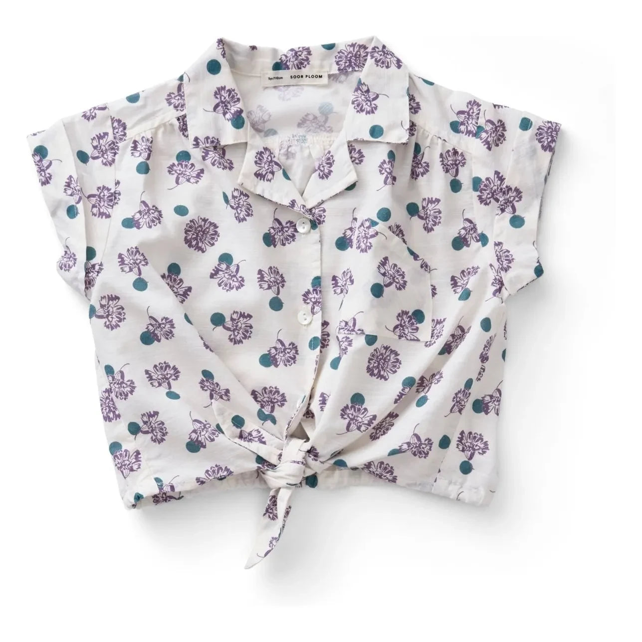 Soor Ploom - Loli Flowers Bio-Baumwollbluse | Weiß