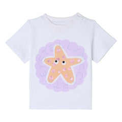 Stella McCartney Kids - Stella Etoile de Mer Bio-Baumwoll-T-Shirt | Weiß