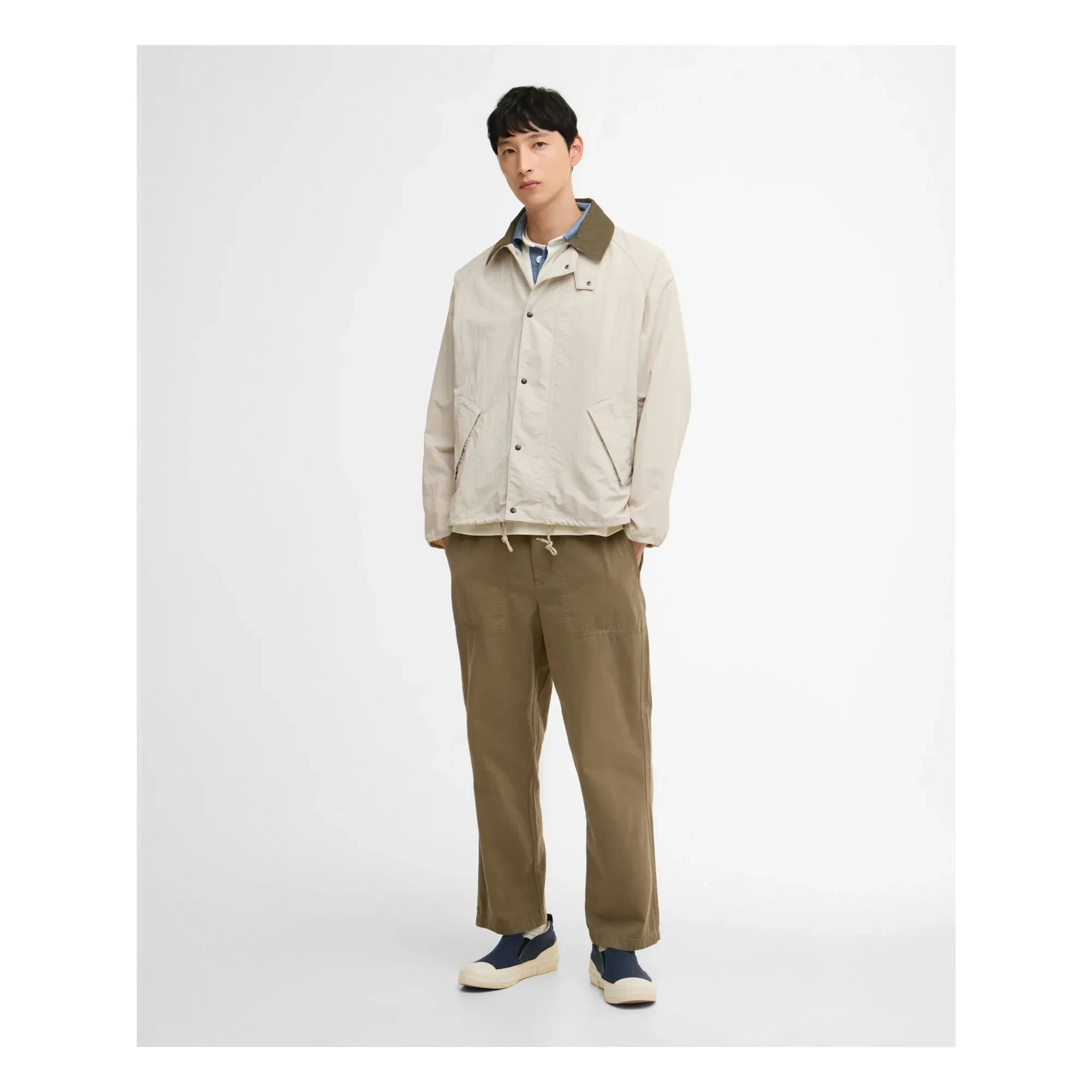 Barbour - Transport Casual Naylon Ceket | Bej
