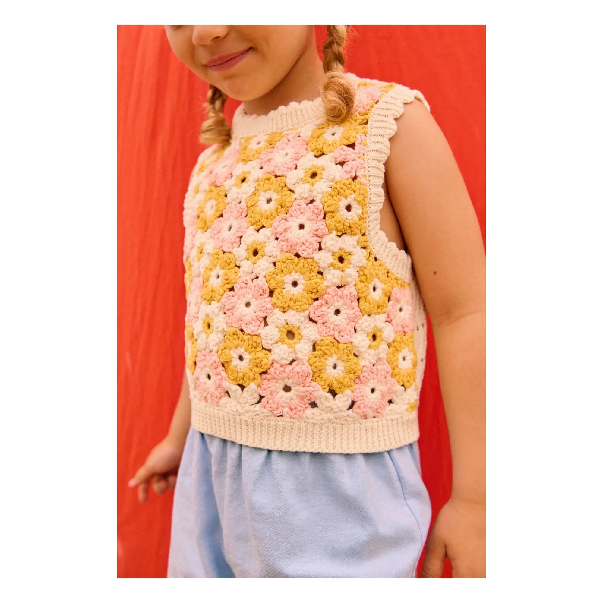Louise Misha - Top Brodé Rynia Maille | Creme
