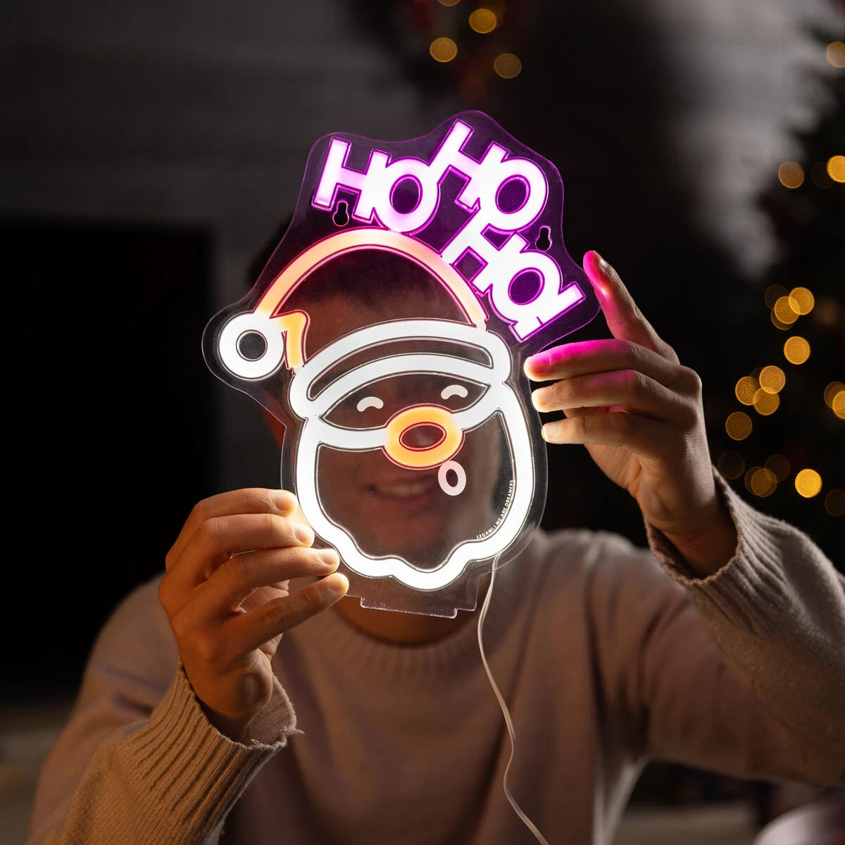 Legami - Neon-Effekt LED Lampe - Weihnachtsmann - Es ist ein Zeichen