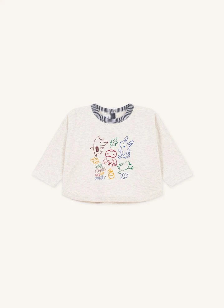 Petit Bateau - Hayvan Tişörtü | Heather bej