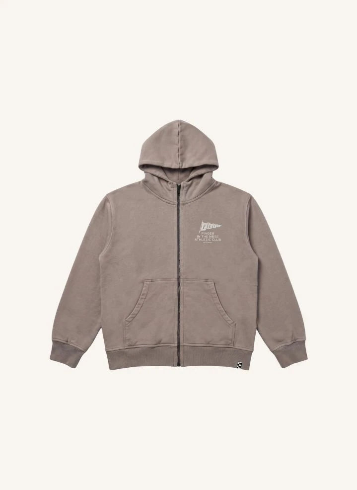 Finger in the nose - Harlan Run Club Organischer Baumwoll-Sweatshirt | Grau