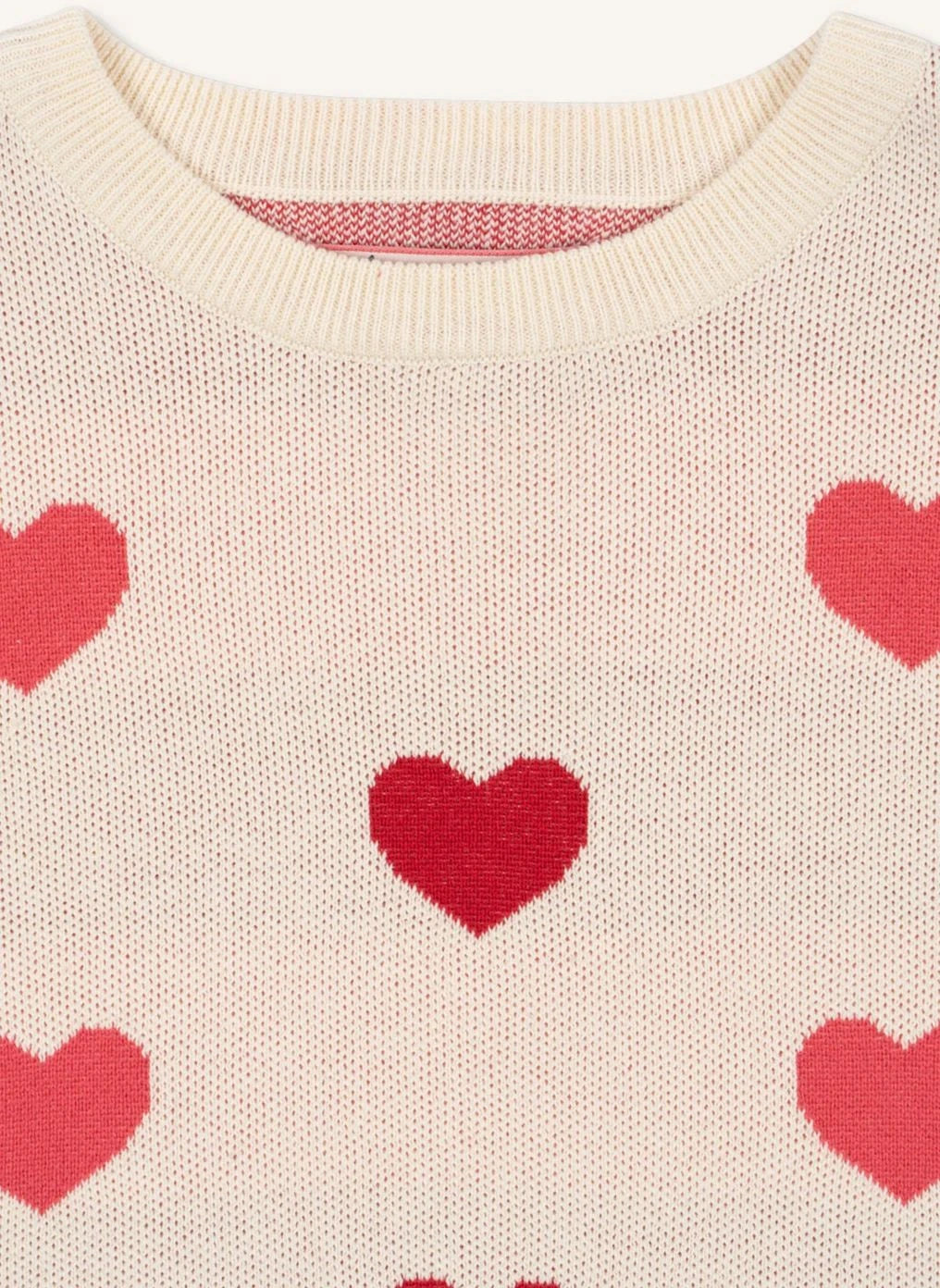 Konges Sløjd - Toz Pembe Dress Sweater Lapis Hearts Organik Pamuk