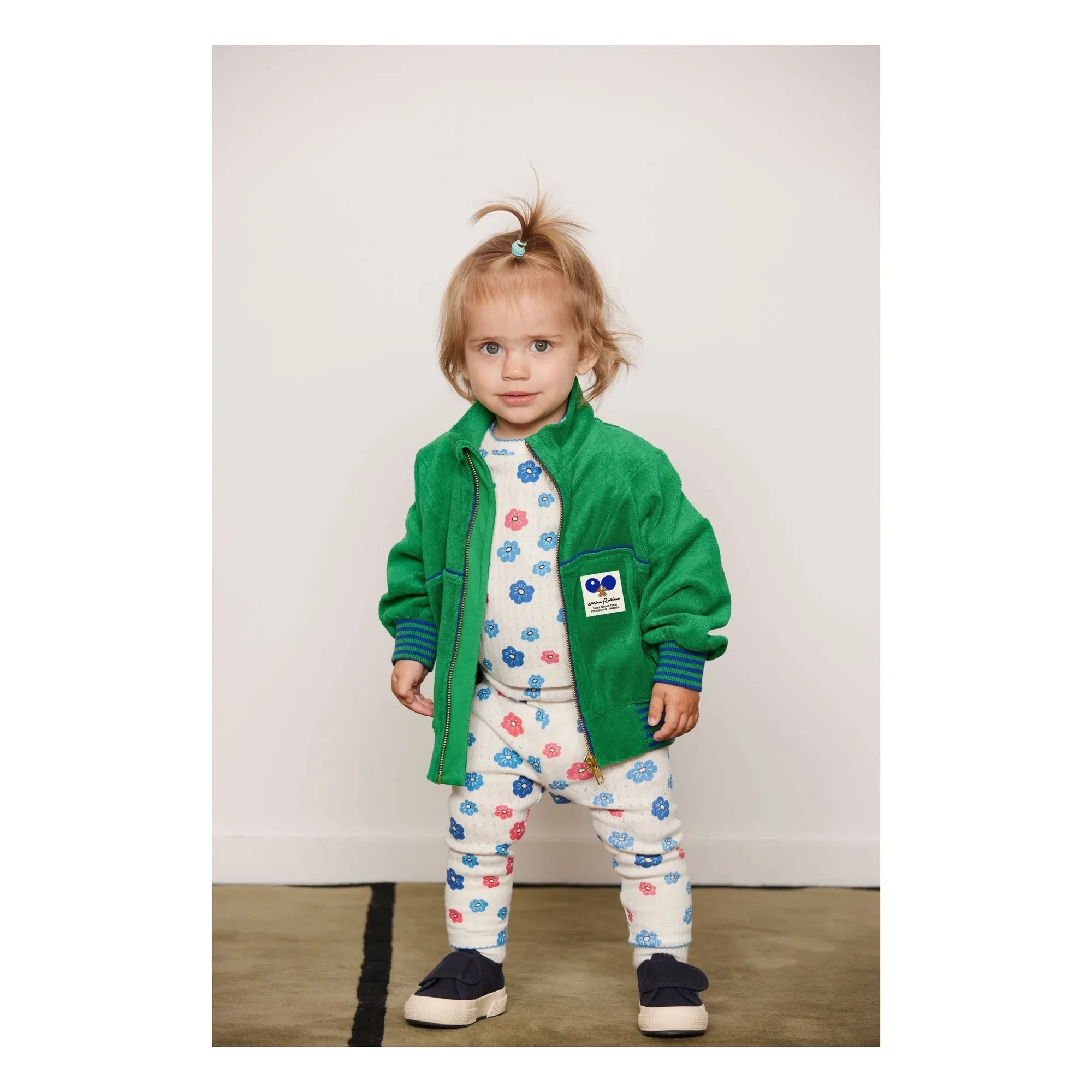 Mini Rodini - Organische Baumwolle Handtuch Reißverschluss Sweatshirt | Grün