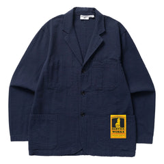 Service Works – Seersucker Server Jacke | Marineblau