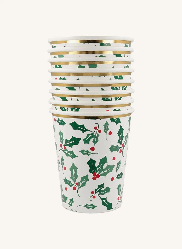 Meri Meri - Goldverzierte Kristallgläser - 8er Set