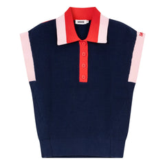 Indee - Valor Netz-Polo-Shirt | Marineblau