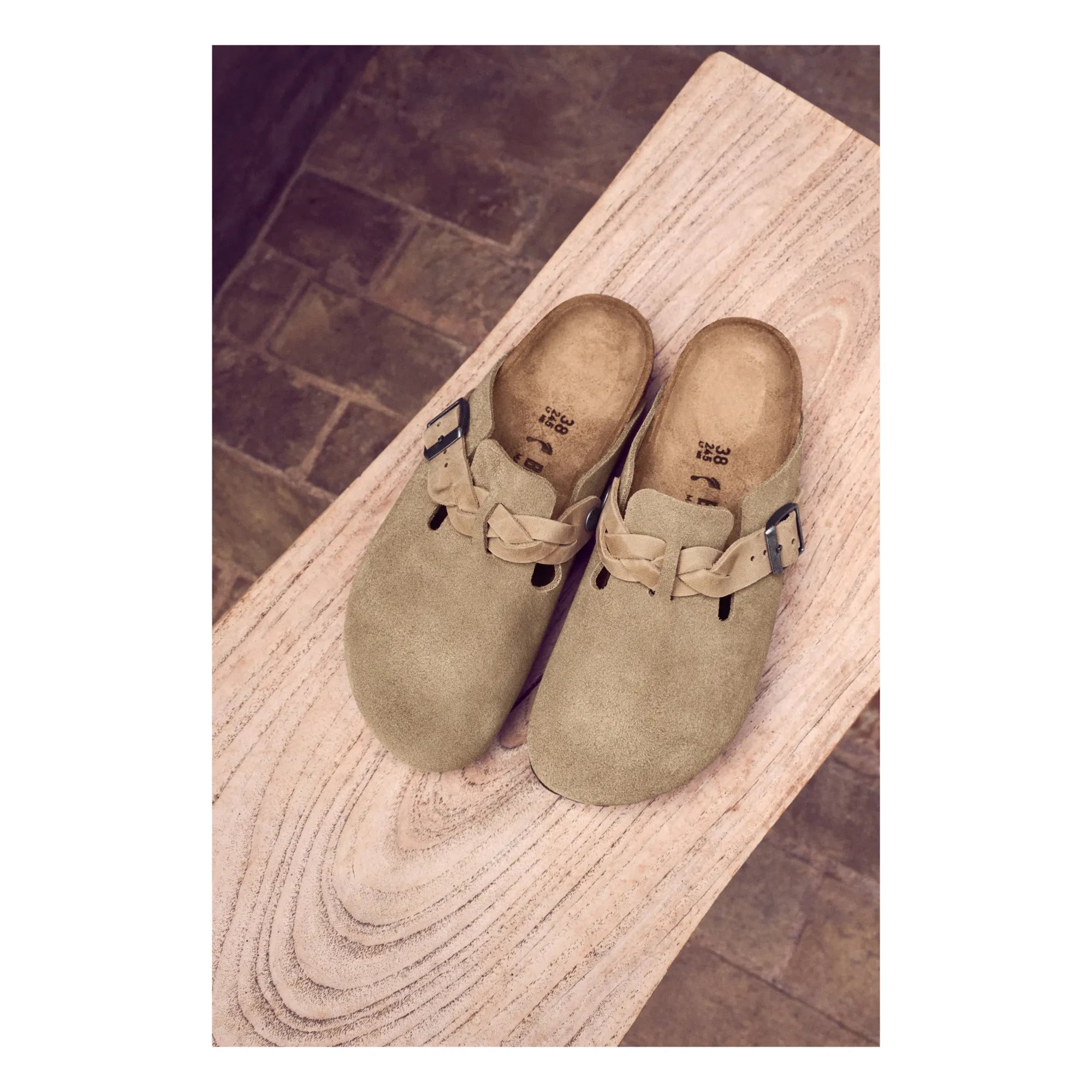 BIRKENSTOCK - Boston Geflochtene Clogs Schmale Passform | Staubbraun