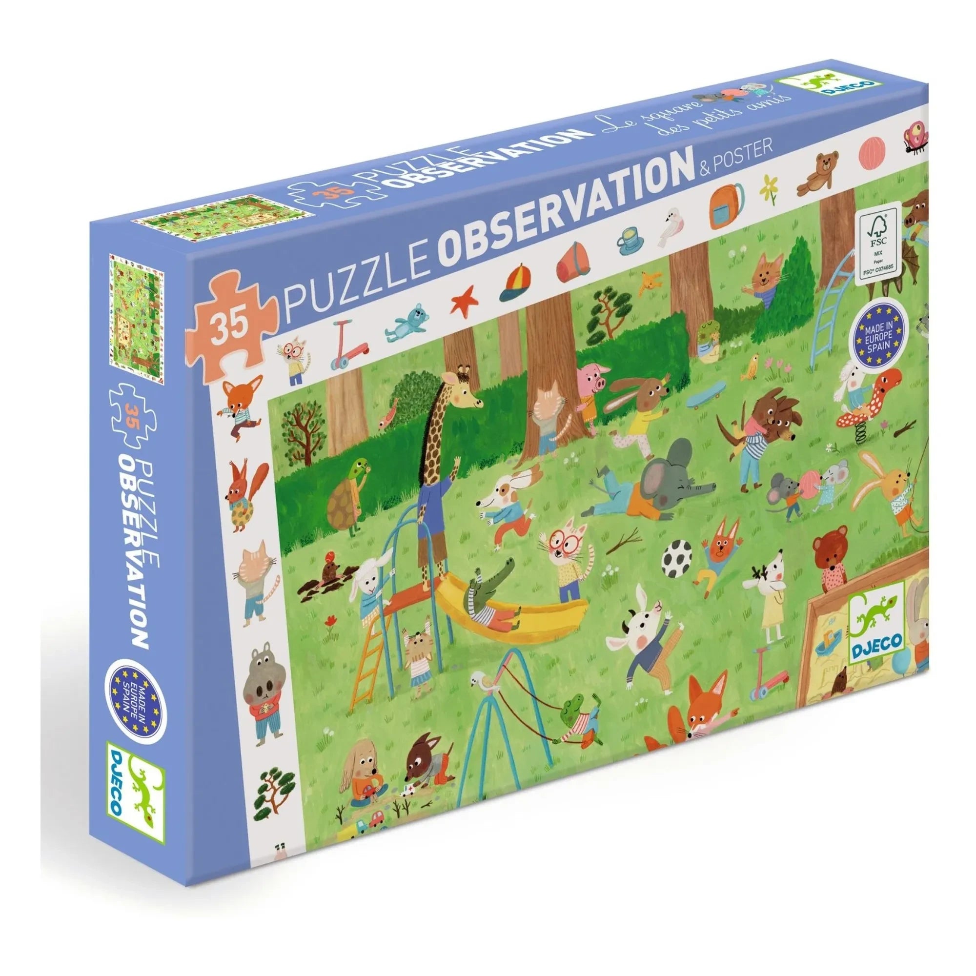 Djeco - Quadratisches Puzzle - 36 Teile