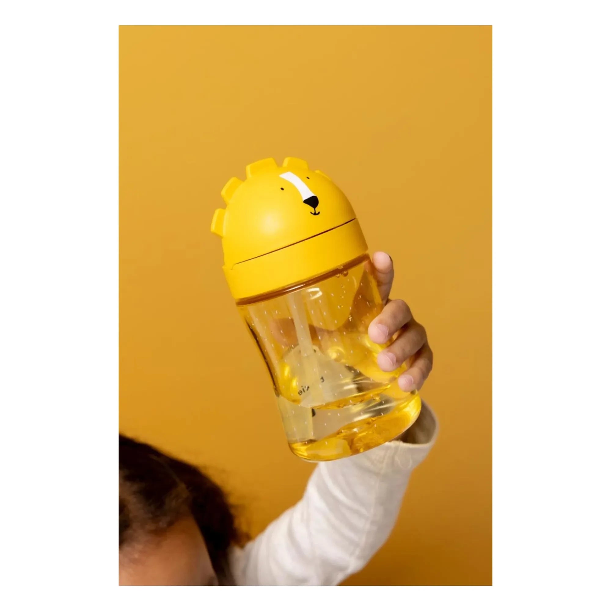 Trixie - Mr. Lion Trinkflasche mit Strohhalm | Gelb
