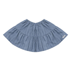 Donsje - Gestreifter Lazie Rock | Denim Blau
