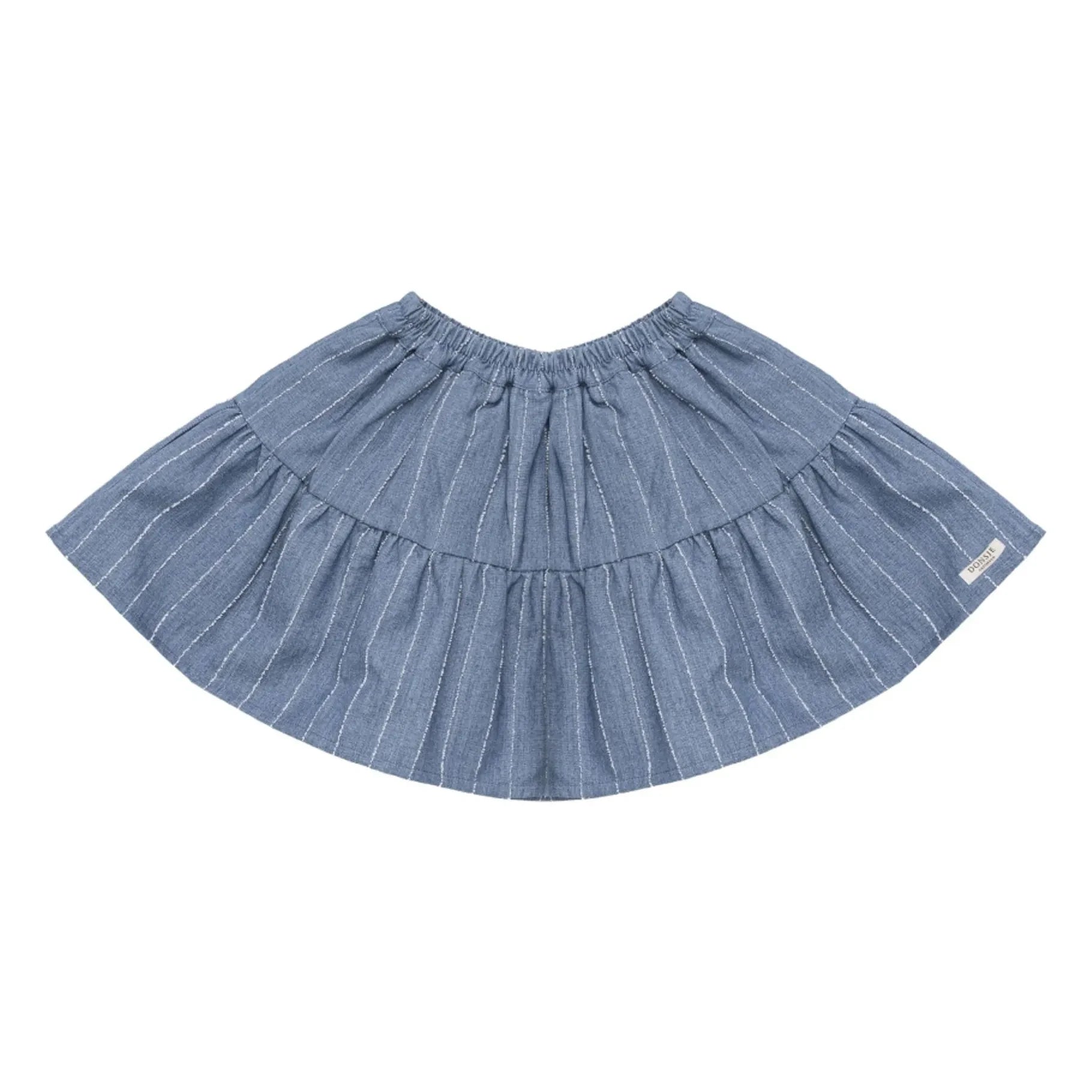 Donsje - Gestreifter Lazie Rock | Denim Blau