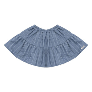 Donsje - Gestreifter Lazie Rock | Denim Blau