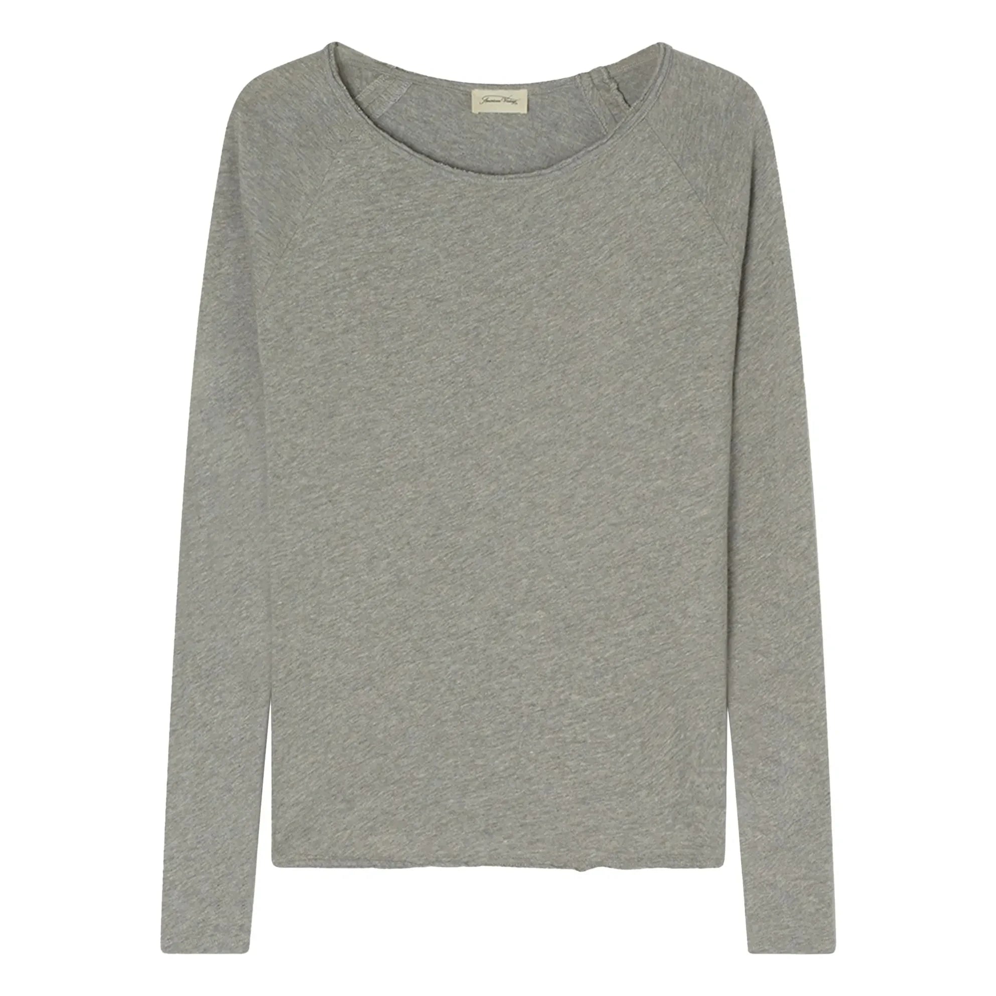 American Vintage - Langärmliges U-Boot-Ausschnitt T-Shirt Sonoma | Mélange-Grau