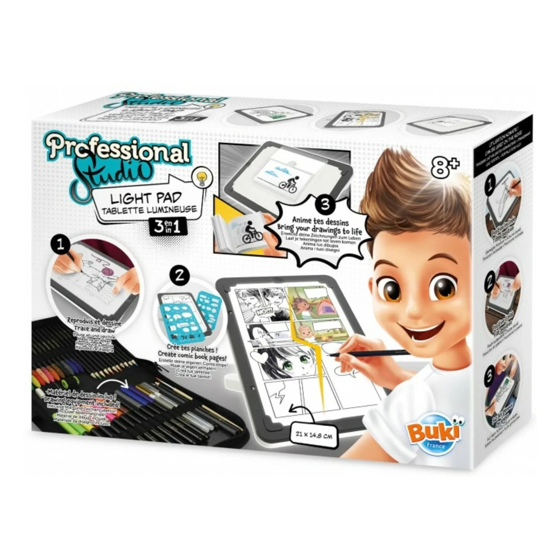 Buki - 3-in-1 beleuchtetes Zeichentablett