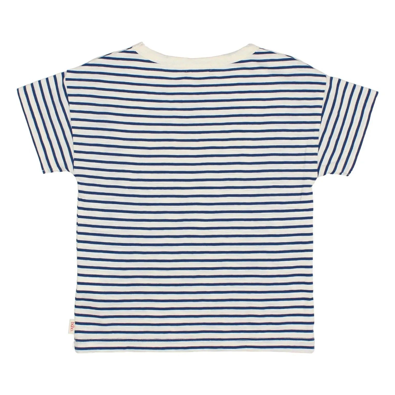 Búho - Gestreiftes Gelato Bio-Baumwoll-T-Shirt | Marineblau