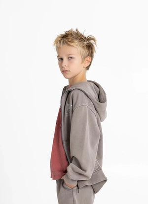 Finger in the nose - Harlan Run Club Organischer Baumwoll-Sweatshirt | Grau