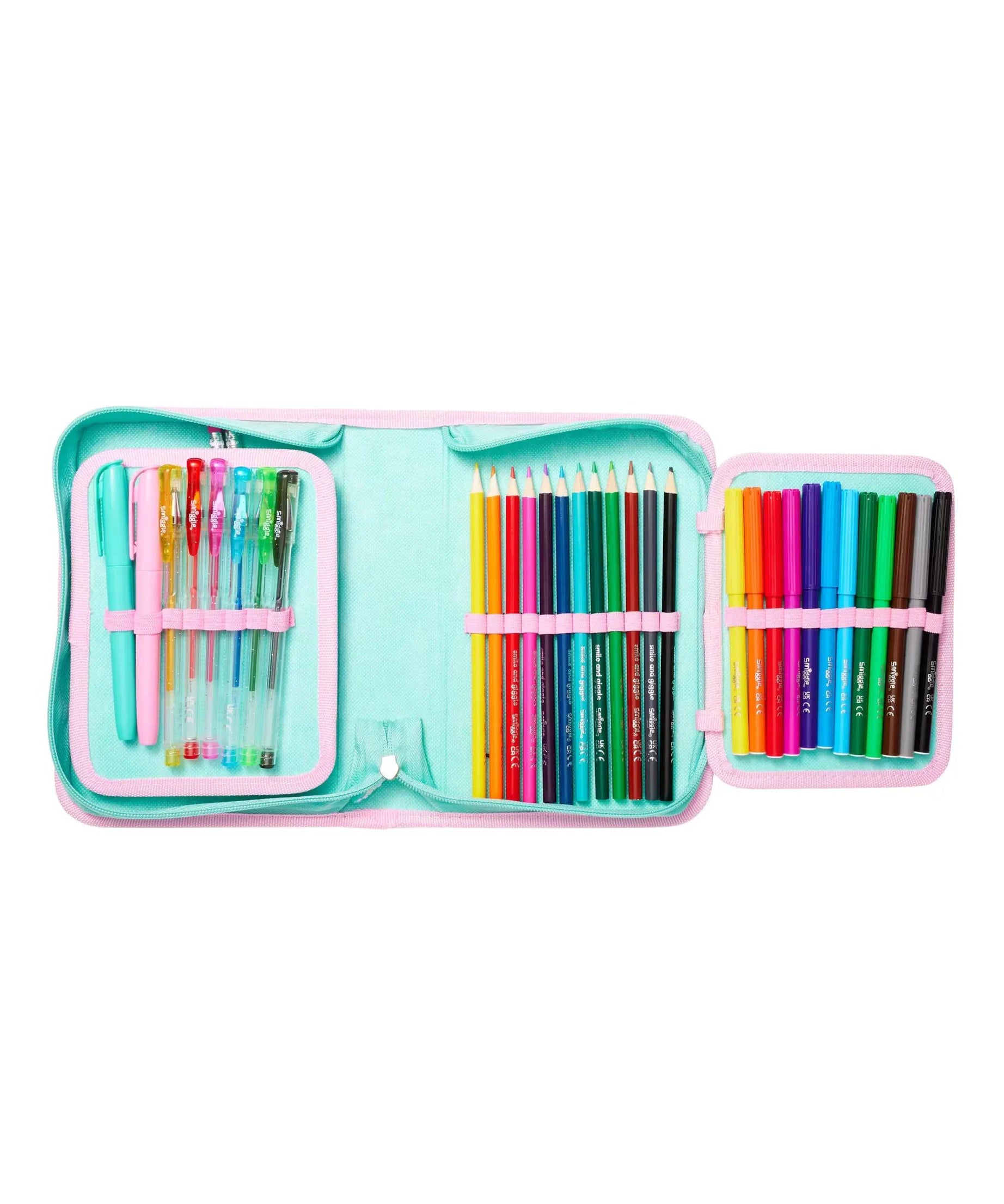 Smiggle - Wild Side Flamingo Kalem Kutusu ve Kırtasiye Seti-Dinossi