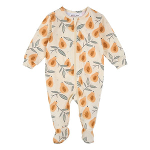 Petit Lem - Strampler aus Bio-Baumwolle Papaya | Beige