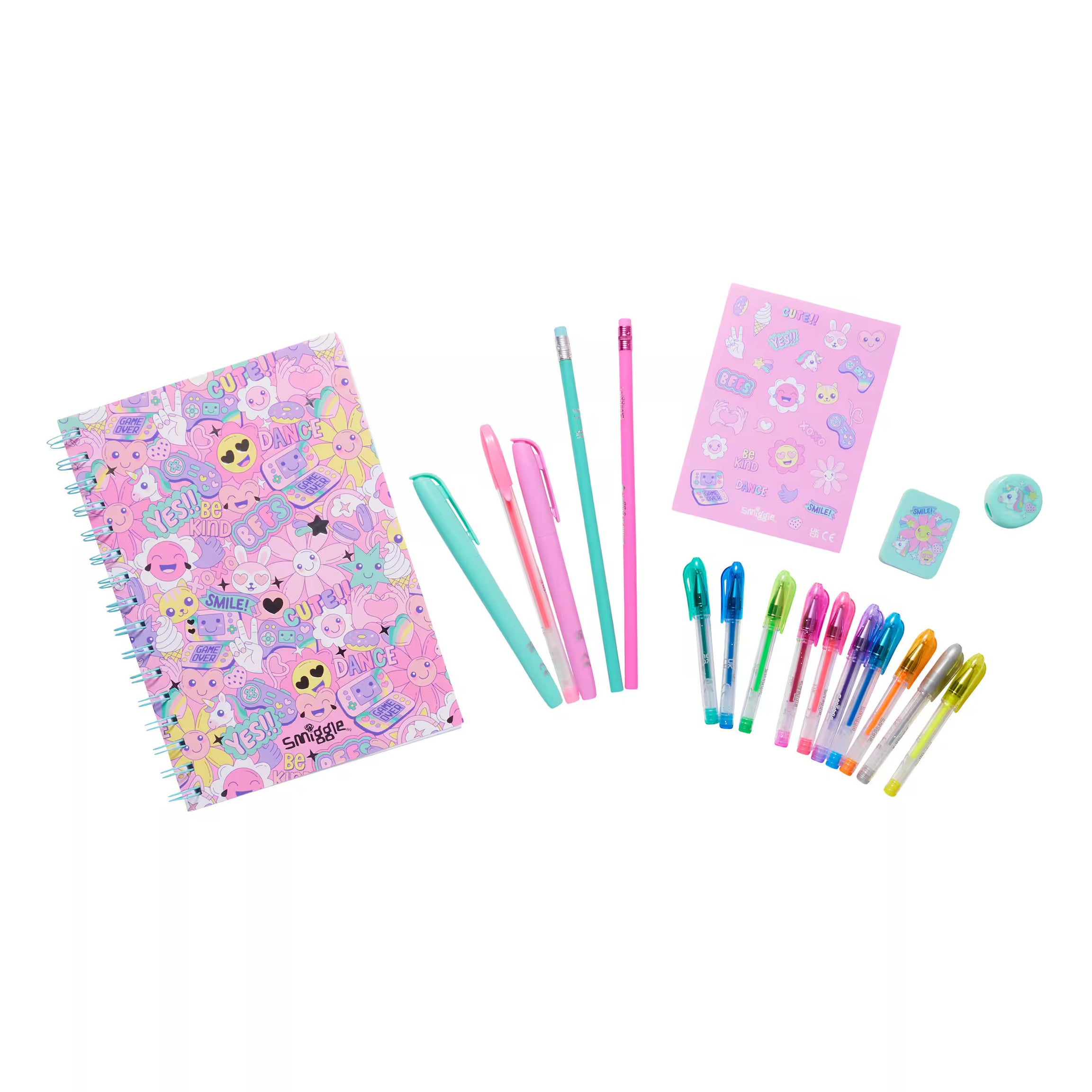 Smiggle – Episches A5-Notizbuch und Briefpapier-Set