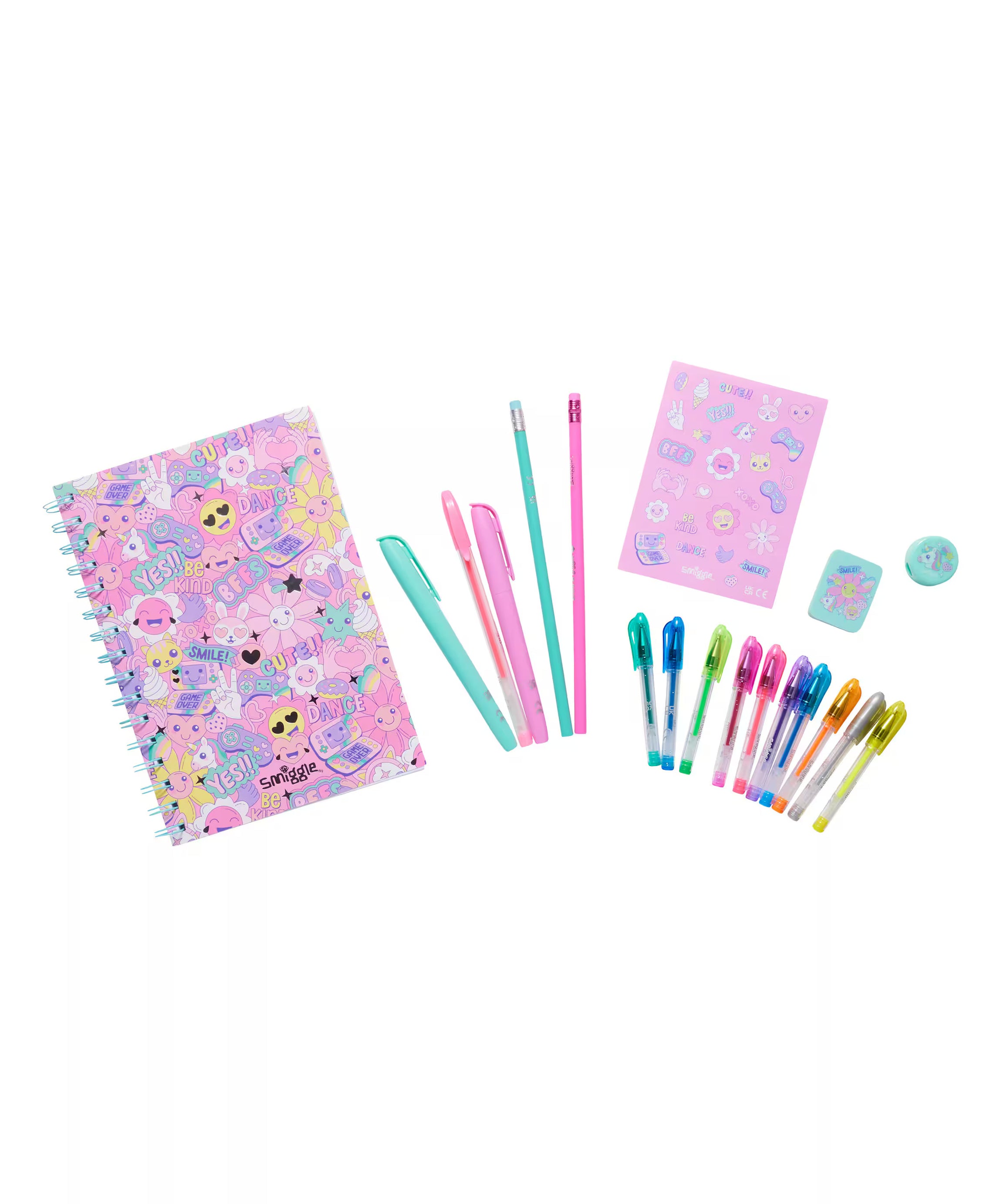 Smiggle – Episches A5-Notizbuch und Briefpapier-Set