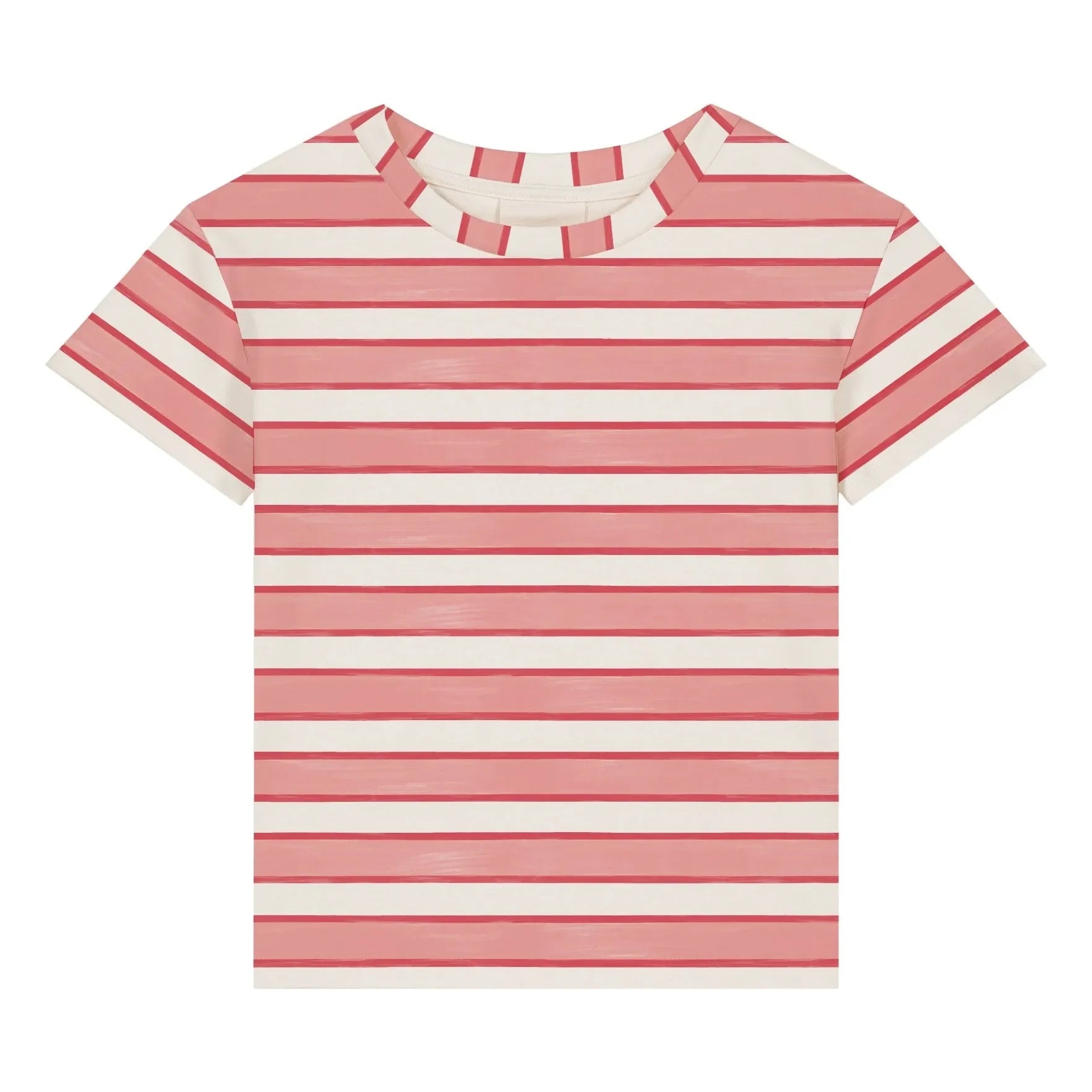 Studio Bohème - Gestreiftes T-Shirt aus Bio-Baumwolle | Rosa