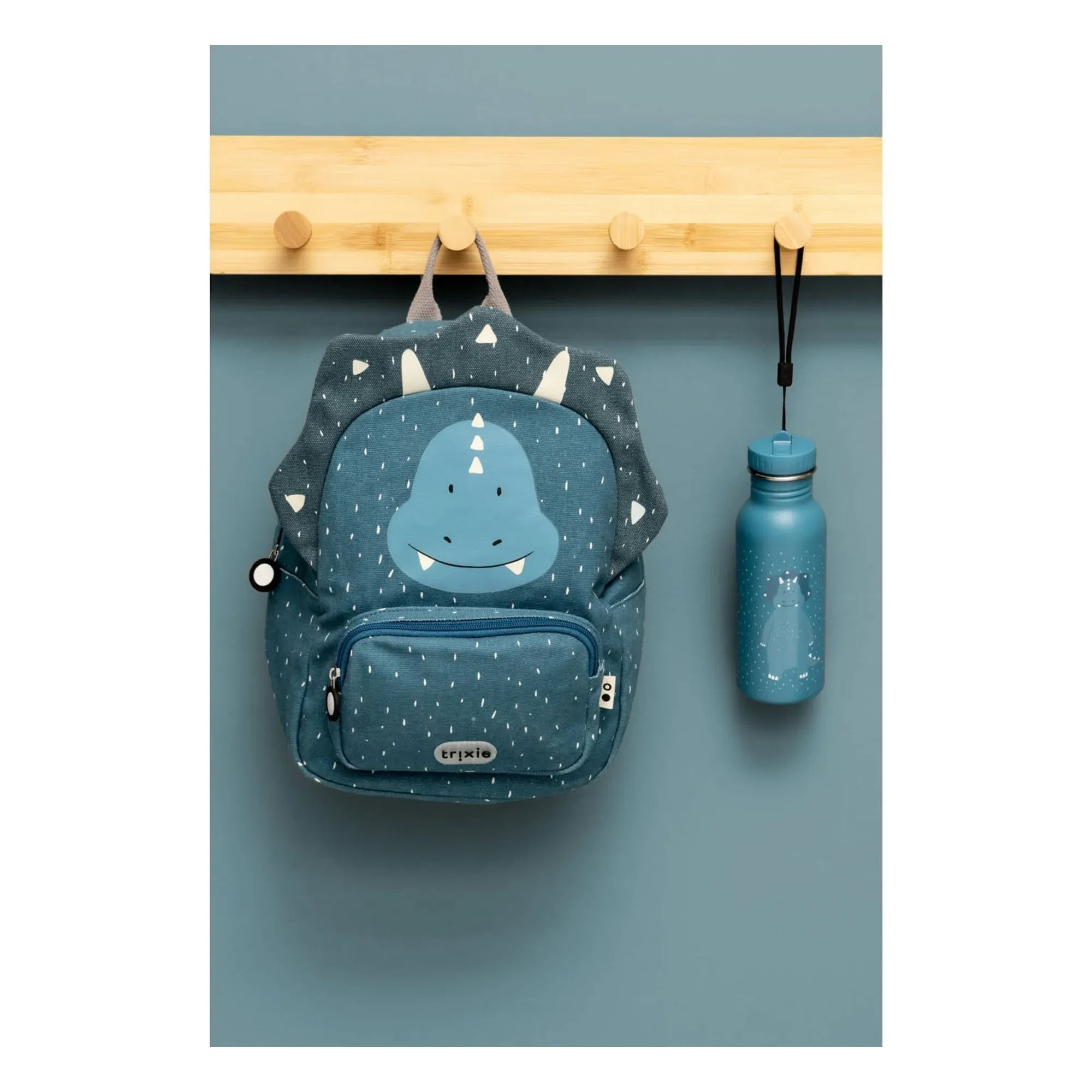 Trixie - Mr. Triceratops Rucksack | Grau-Blau