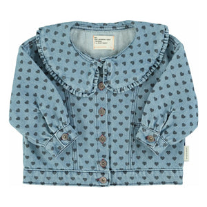 Piupiuchick - Claudine Jeansjacke mit Herzkragen | Hellblau