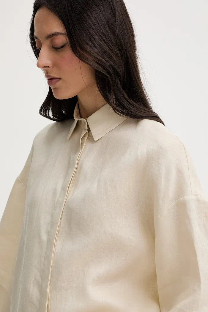 MM by Max Mara Kadın Keten Gömlek RITO