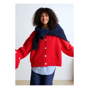 Surprise Paris - Emma Merinowolle und Kaschmir Strickjacke | Rot