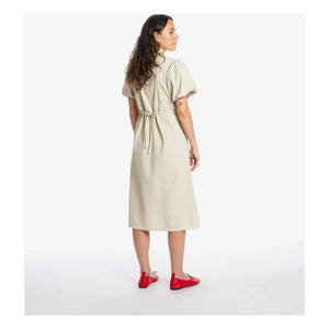 Matona - Midilanges Kleid aus Bio-Baumwolle | Sand