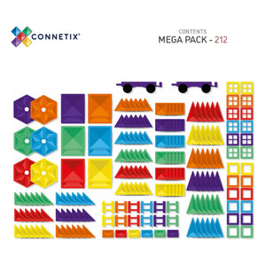 Connetix - Mega Pack - 212 Teile | Regenbogen