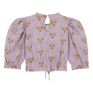 birinit - Cinca Gestreifte Bio-Baumwollbluse | Mauve