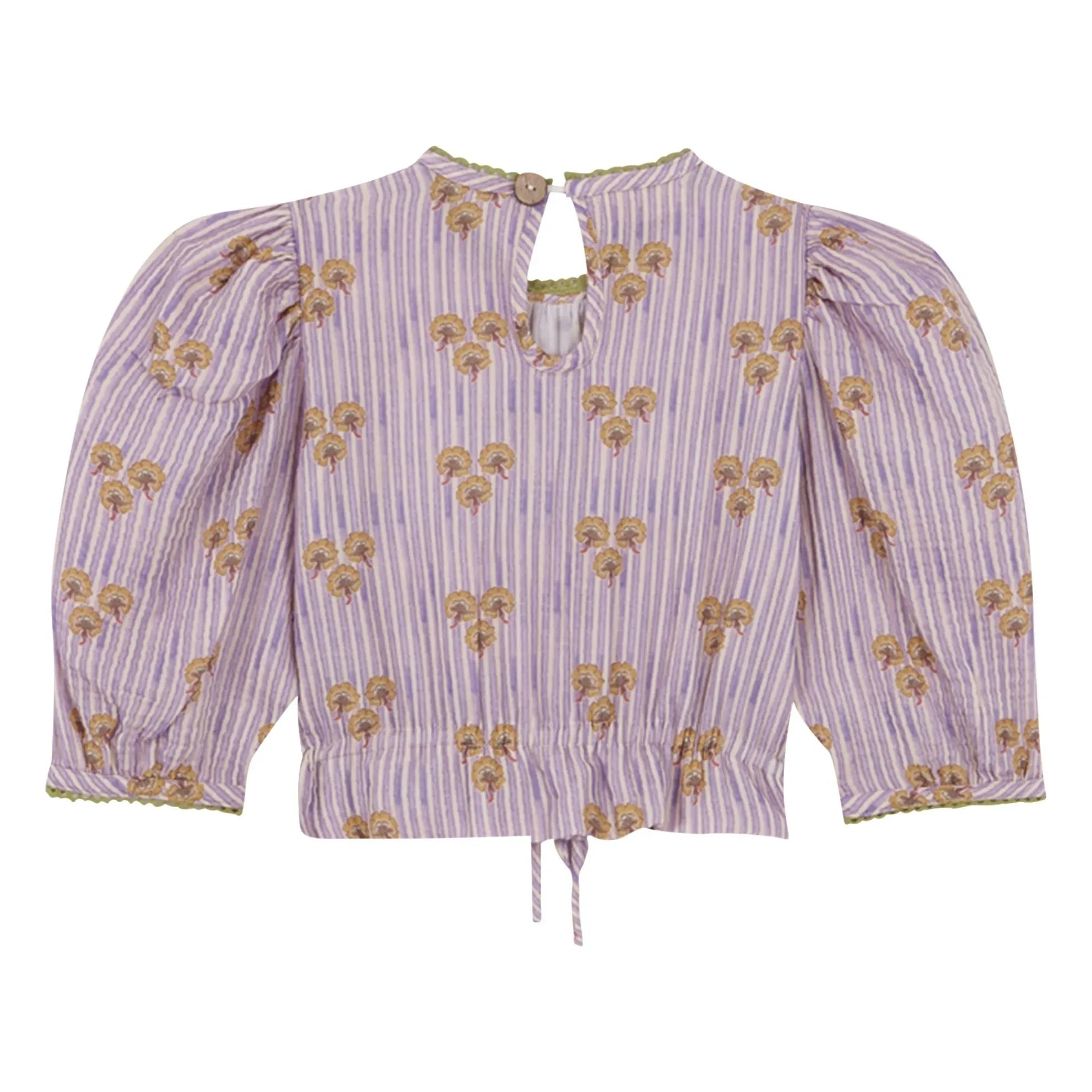 birinit - Cinca Gestreifte Bio-Baumwollbluse | Mauve