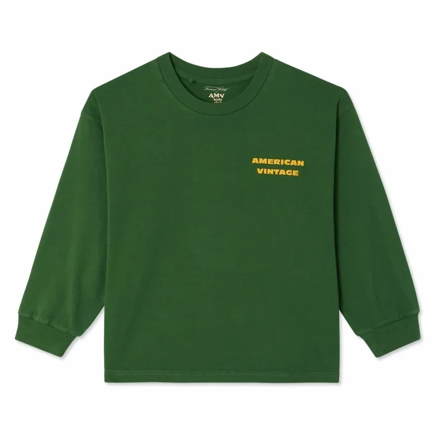 American Vintage - Fizvalley Logo Langarm-T-Shirt | Grün