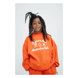 Repose AMS - Organic Cotton Rundhals-Sweatshirt | Orange