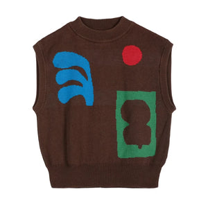 Bobo Choses – Jacquard-Pullover aus Bio-Baumwolle | Dunkelbraun