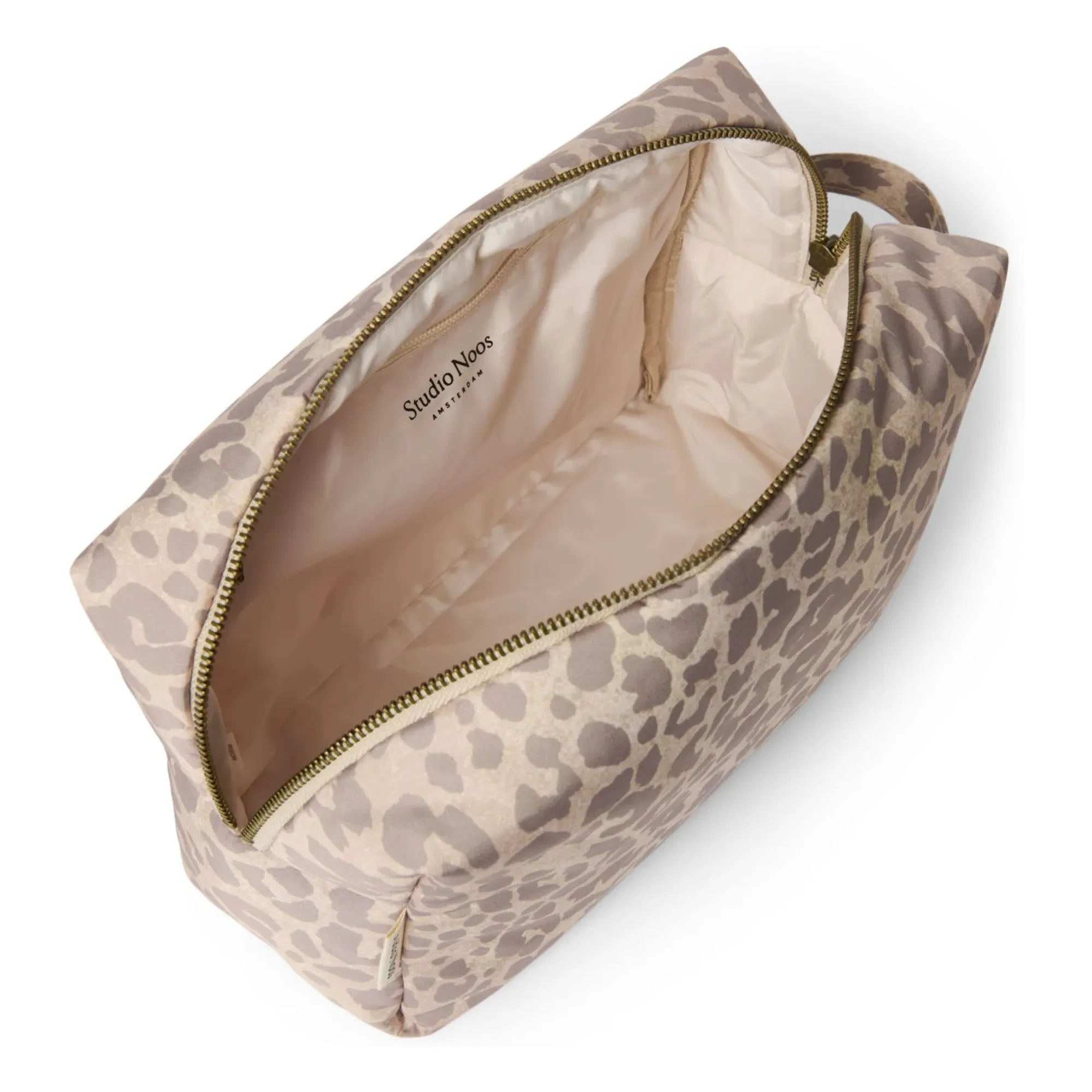 Studio Noos - Kosmetiktasche mit großem Leoparden-Relief | Beige