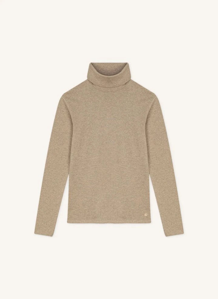 Petit Bateau - Klassischer Rollkragen | Heather beige