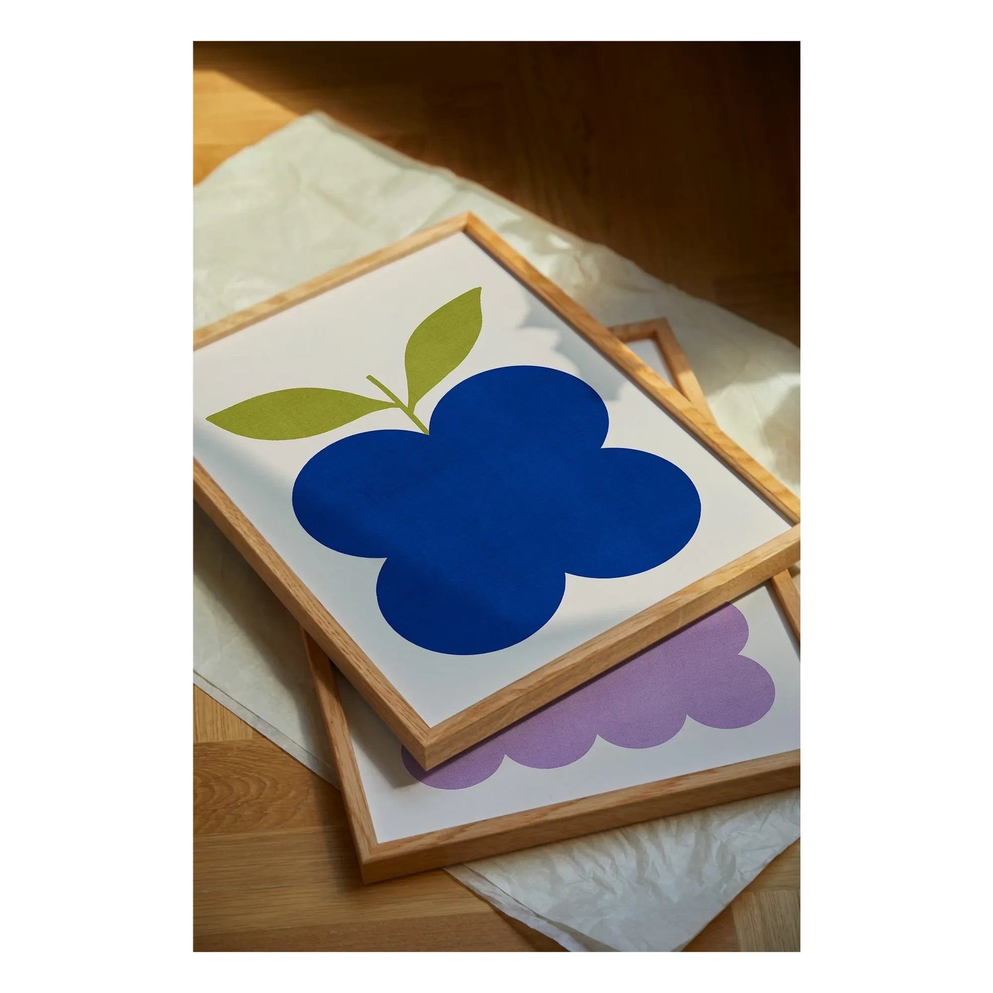 Paper Collective - Indigo Fruit Poster von Juliette Van Rhyn