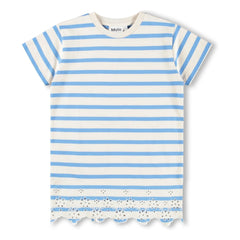 Molo - Gestreiftes Kirschenkleid | Blau