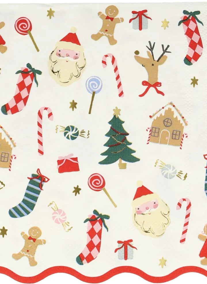 Meri Meri - Joli Noël große Servietten - 16er Set