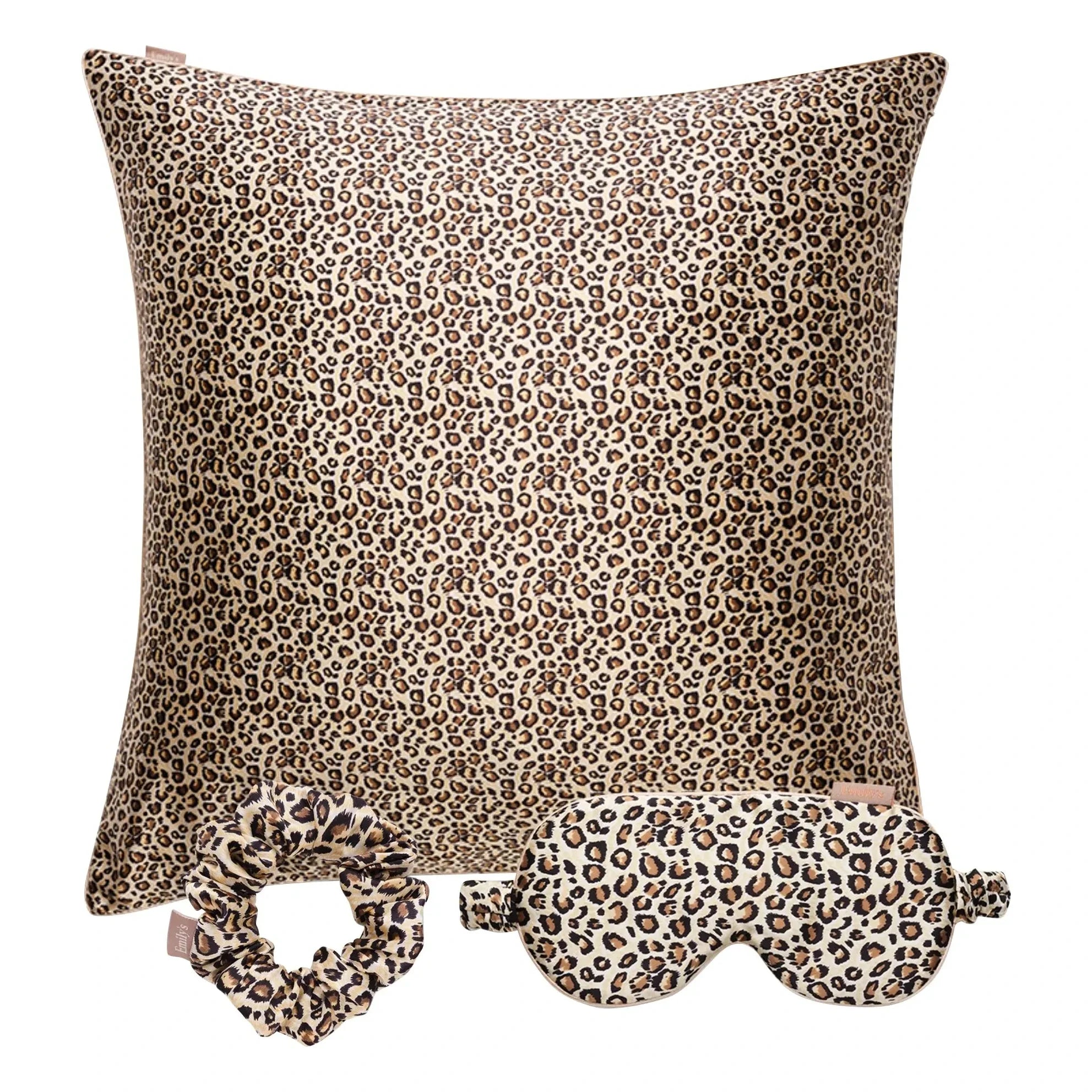 Emily's Pillow - Schlafset aus Maulbeerseide mit Leopardenmuster