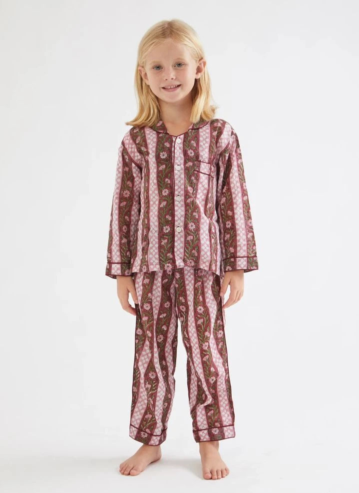 Folkloore - Blumendesign Pyjama - Folkloore x Smallable | Grün