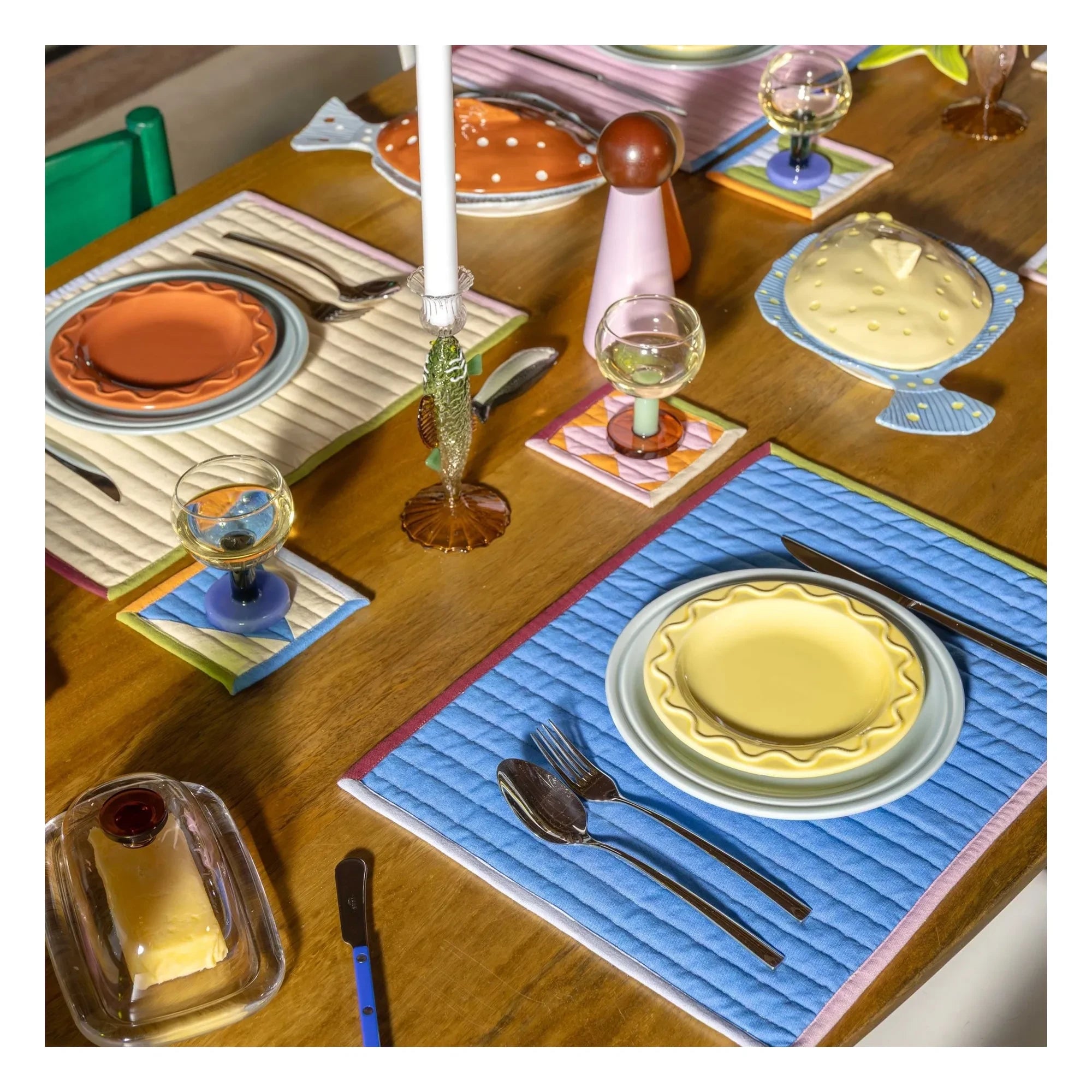 &Klevering – Gesteppte Platzsets – 4er-Set